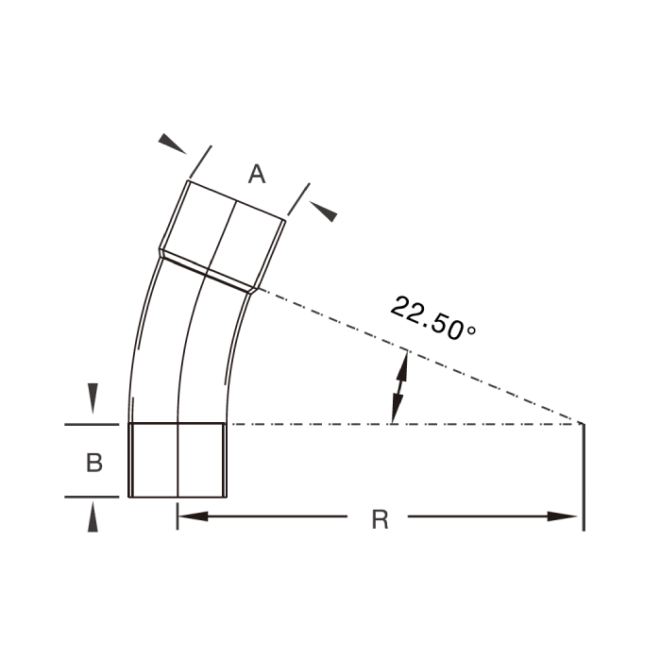Sch40 & Sch80 22.5° Standard Elbows - Bell End